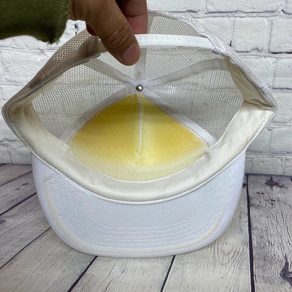 Vintage Trucker Oilfield Hat Mesh Cap Leaf White Capping 10 Year Syncrude Canada - Picture 8 of 10